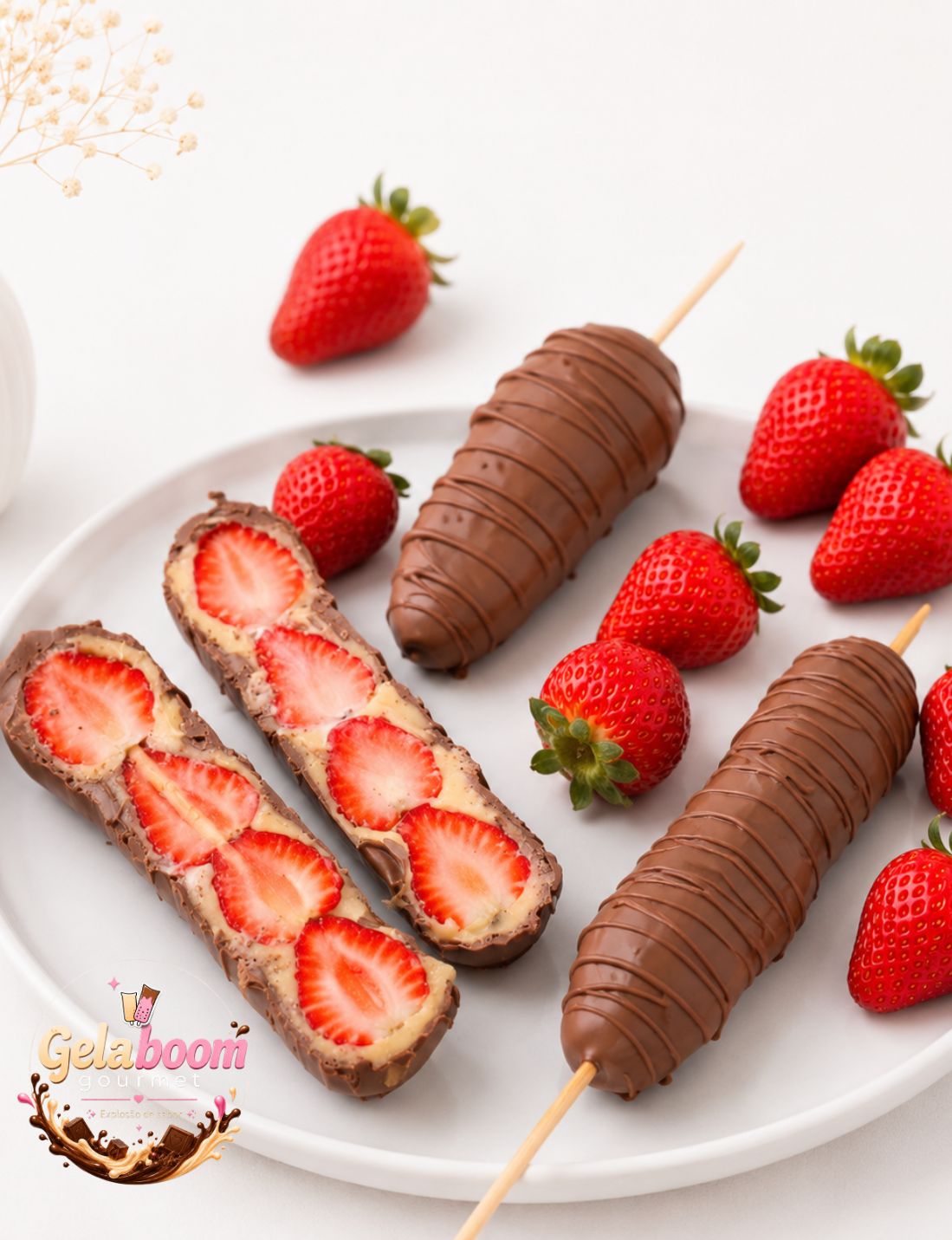 Espeto gourmet de morango 🍓